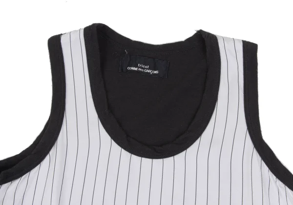 tricot COMME des GARCONS Front Stripe Switching Tank Top K-172803_005