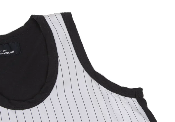tricot COMME des GARCONS Front Stripe Switching Tank Top K-172803_006