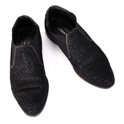 COMME des GARCONS Lace Design Side Gore Slip-on Shoes