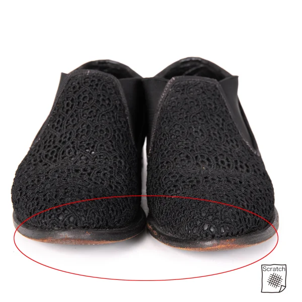 COMME des GARCONS Lace Design Side Gore Slip-on Shoes K-172807_004