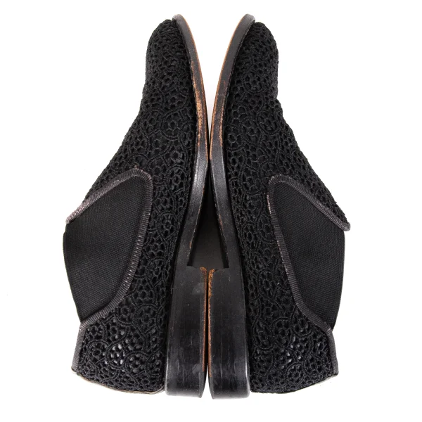 COMME des GARCONS Lace Design Side Gore Slip-on Shoes K-172807_008