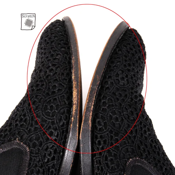 COMME des GARCONS Lace Design Side Gore Slip-on Shoes K-172807_009