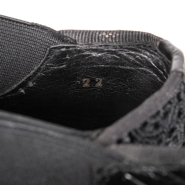COMME des GARCONS Lace Design Side Gore Slip-on Shoes K-172807_016