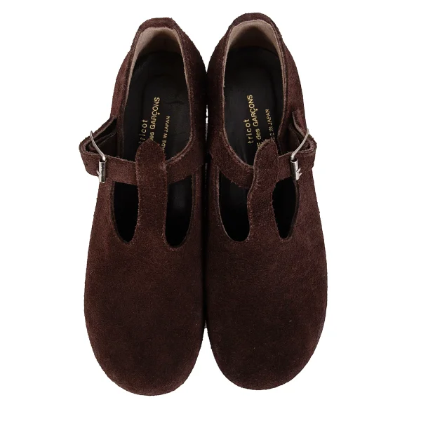 tricot COMME des GARCONS Wood Sole Belted Suede Shoes K-172808_002