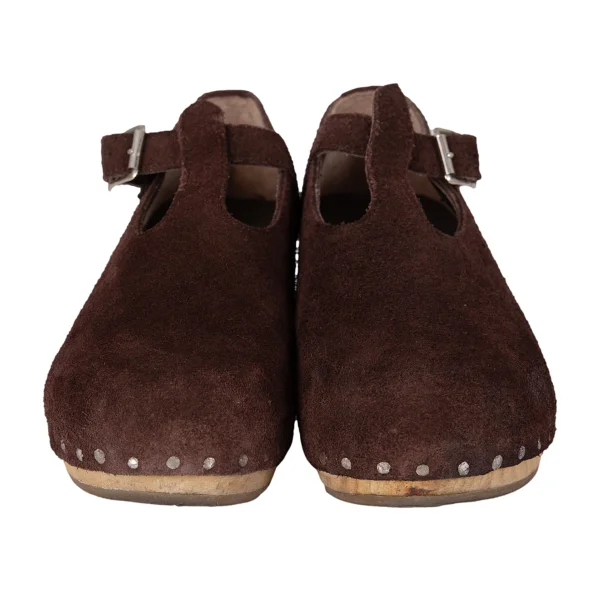 tricot COMME des GARCONS Wood Sole Belted Suede Shoes K-172808_004