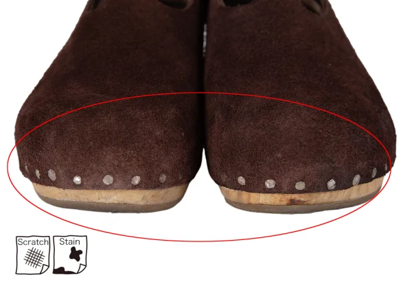 tricot COMME des GARCONS Wood Sole Belted Suede Shoes K-172808_005