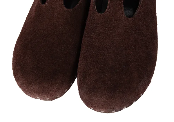 tricot COMME des GARCONS Wood Sole Belted Suede Shoes K-172808_006
