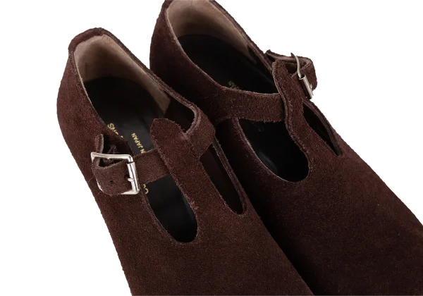 tricot COMME des GARCONS Wood Sole Belted Suede Shoes K-172808_007