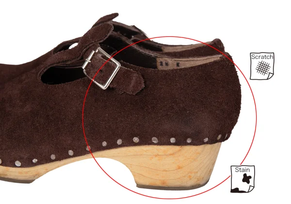 tricot COMME des GARCONS Wood Sole Belted Suede Shoes K-172808_009