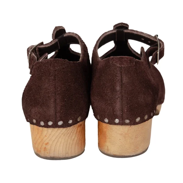 tricot COMME des GARCONS Wood Sole Belted Suede Shoes K-172808_011