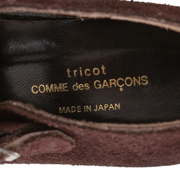 tricot COMME des GARCONS Wood Sole Belted Suede Shoes K-172808_016