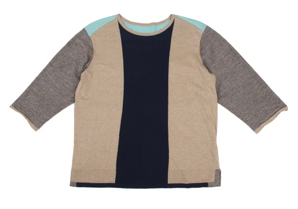 ISSEY MIYAKE HaaT Rayon Blend Switching Knit Top K-172810_002