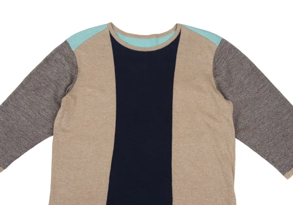 ISSEY MIYAKE HaaT Rayon Blend Switching Knit Top K-172810_003