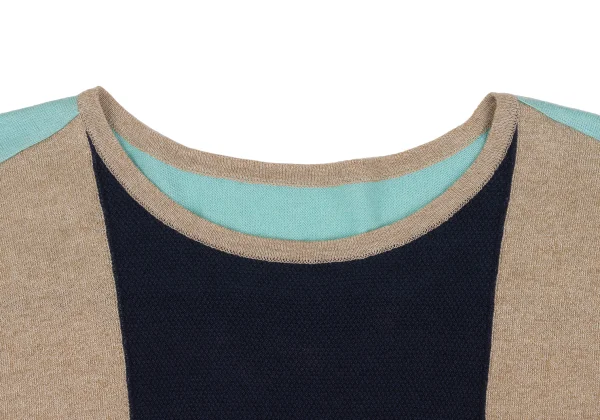 ISSEY MIYAKE HaaT Rayon Blend Switching Knit Top K-172810_004