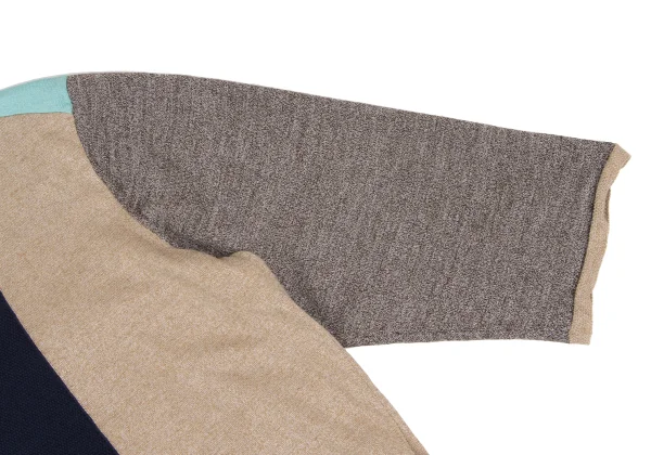 ISSEY MIYAKE HaaT Rayon Blend Switching Knit Top K-172810_005