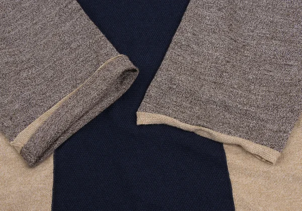 ISSEY MIYAKE HaaT Rayon Blend Switching Knit Top K-172810_006
