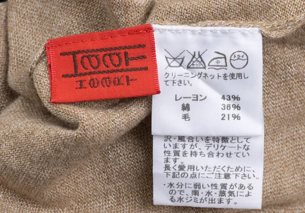ISSEY MIYAKE HaaT Rayon Blend Switching Knit Top K-172810_013