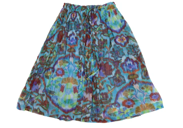 ISSEY MIYAKE me Psychedelic Floral Print Pleated Skirt K-172812_002