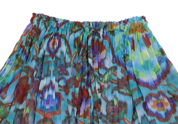 ISSEY MIYAKE me Psychedelic Floral Print Pleated Skirt K-172812_003