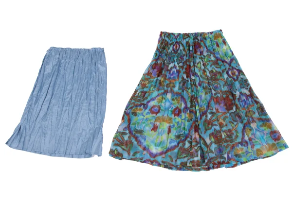 ISSEY MIYAKE me Psychedelic Floral Print Pleated Skirt K-172812_010