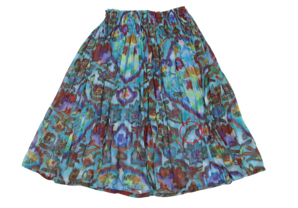 ISSEY MIYAKE me Psychedelic Floral Print Pleated Skirt K-172812_011