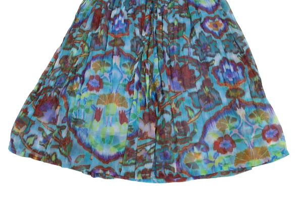 ISSEY MIYAKE me Psychedelic Floral Print Pleated Skirt K-172812_013
