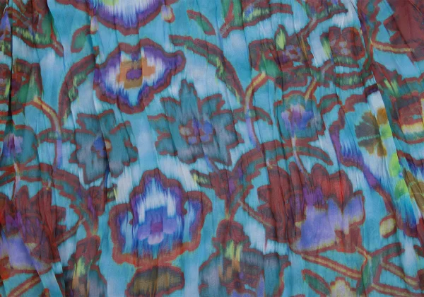 ISSEY MIYAKE me Psychedelic Floral Print Pleated Skirt K-172812_014