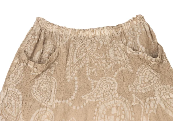 ISSEY MIYAKE me Cauliflower Switching Paisley Dropped Crotch Pants K-172813_004