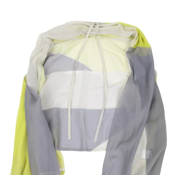 ISSEY MIYAKE 132 5. Color-block Sheer Cord-neck Sleeveless Top K-172817_003
