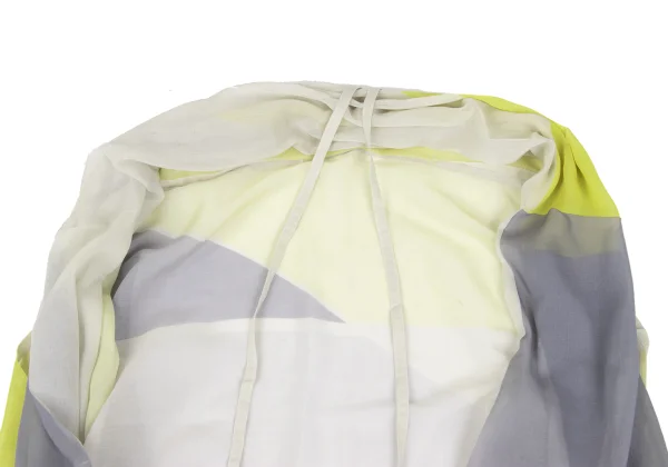ISSEY MIYAKE 132 5. Color-block Sheer Cord-neck Sleeveless Top K-172817_004