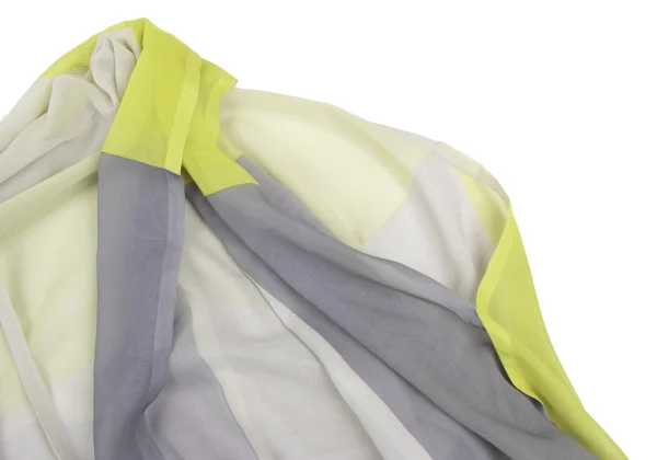 ISSEY MIYAKE 132 5. Color-block Sheer Cord-neck Sleeveless Top K-172817_006