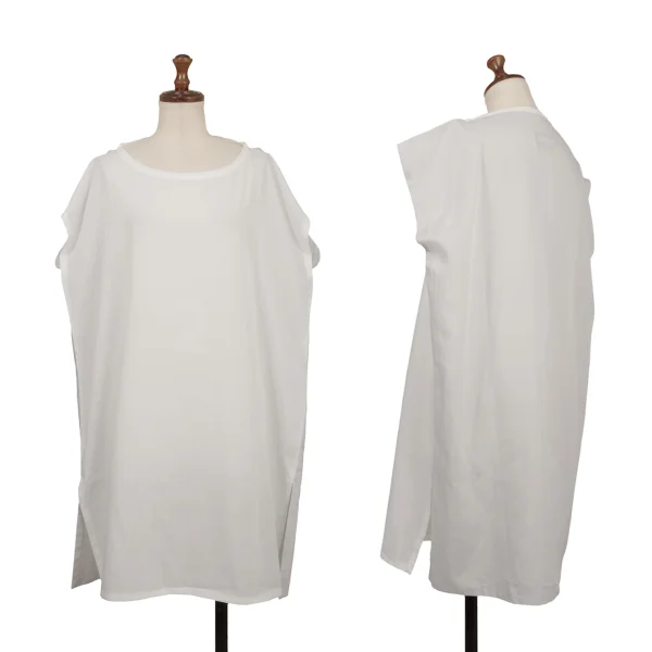 ISSEY MIYAKE 132 5. Bicolor Flat Design Dress White 2 K-172818_001