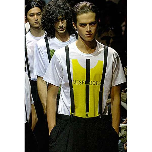 ヨウジヤマモトプール オムyohji yamamoto pour homme サスペンダープリントTシャツ3