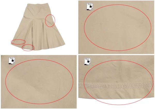 ISSEY MIYAKE WHITE LABEL Cotton Bias Switching Skirt K-172820_017