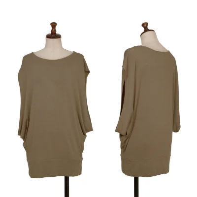 ISSEY MIYAKE Rayon Stretch Sleeveless Top