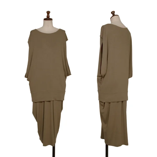 ISSEY MIYAKE Rayon Stretch Drape Skirt K-172822_012