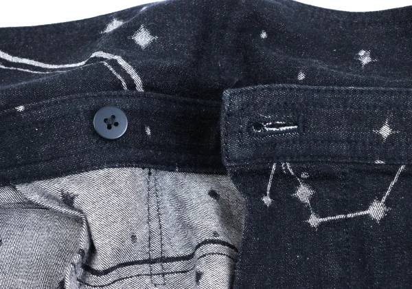 ISSEY MIYAKE Constellation Jacquard Stretch Denim Wrap Skirt K-172828_008
