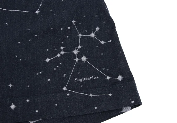 ISSEY MIYAKE Constellation Jacquard Stretch Denim Wrap Skirt K-172828_013