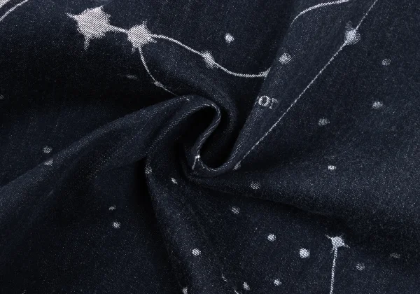 ISSEY MIYAKE Constellation Jacquard Stretch Denim Wrap Skirt K-172828_015