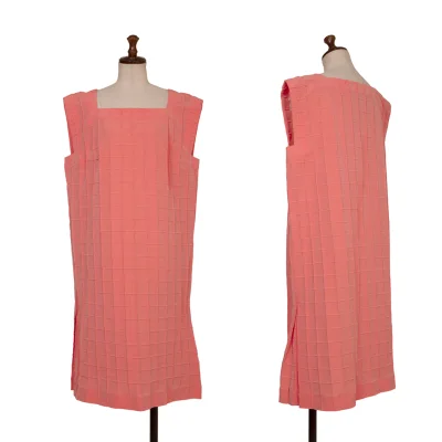 ISSEY MIYAKE Check Weave Sleeveless Dress