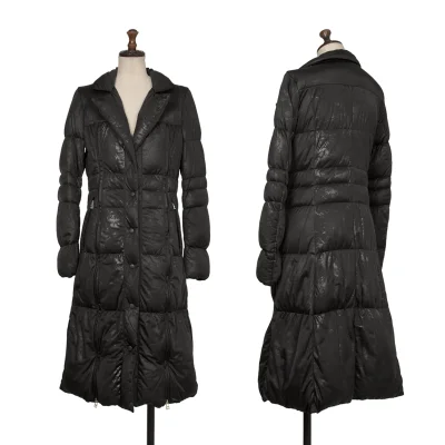ISSEY MIYAKE Polyurethane Coated Zip Design Down Coat