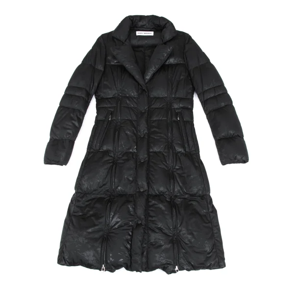 ISSEY MIYAKE Polyurethane Coated Zip Design Down Coat K-172832_002