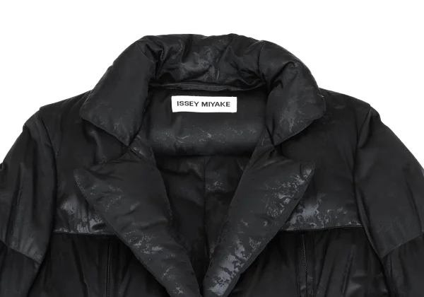 ISSEY MIYAKE Polyurethane Coated Zip Design Down Coat K-172832_004