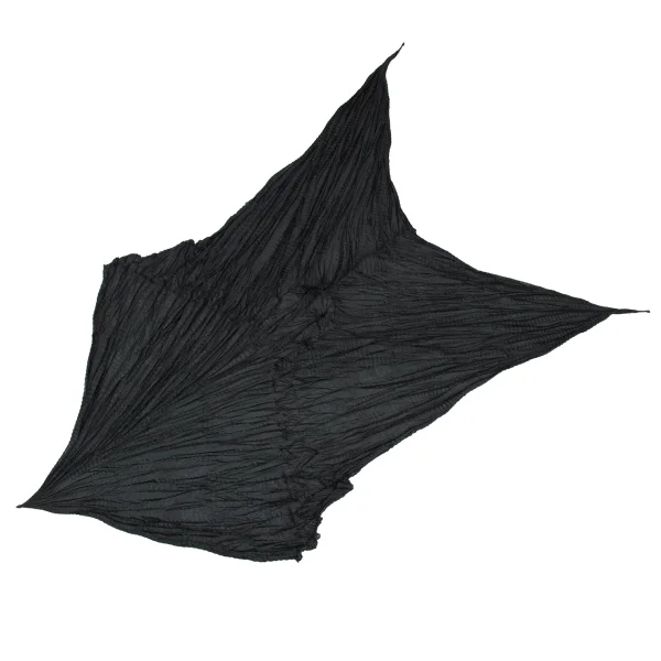 Unbranded Wrinkled Pleats Stole Black  K-172834_001
