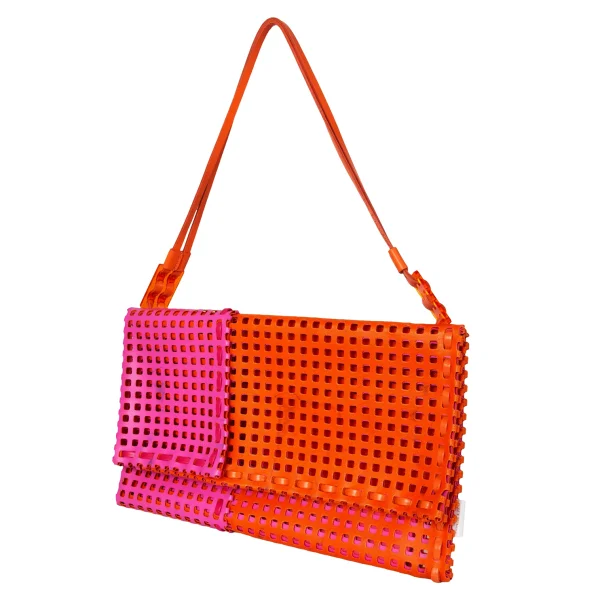 ISSEY MIYAKE Punching PVC Shoulder Bag Orange  K-172836_001