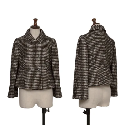 DOLCE&GABBANA Alpaca Blend Animal Lining Check Weave Jacket