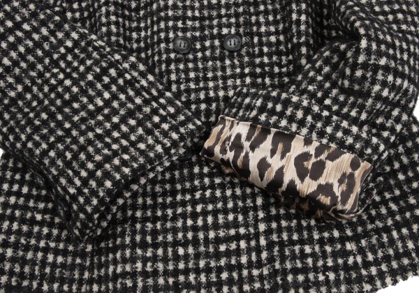 DOLCE&GABBANA Alpaca Blend Animal Lining Check Weave Jacket K-172840_007