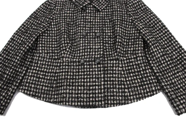 DOLCE&GABBANA Alpaca Blend Animal Lining Check Weave Jacket K-172840_008