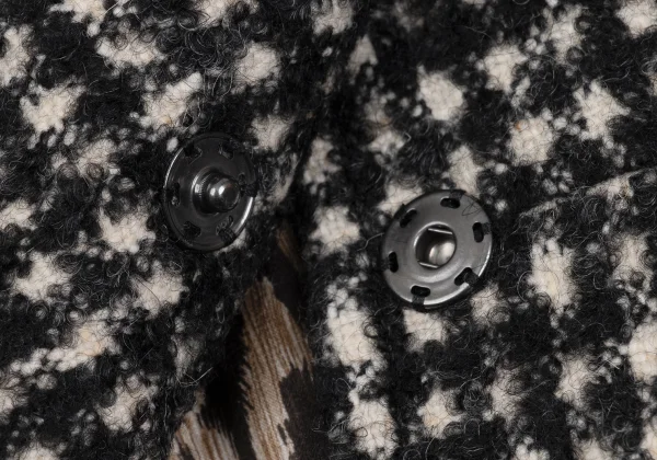 DOLCE&GABBANA Alpaca Blend Animal Lining Check Weave Jacket K-172840_009