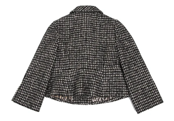 DOLCE&GABBANA Alpaca Blend Animal Lining Check Weave Jacket K-172840_012